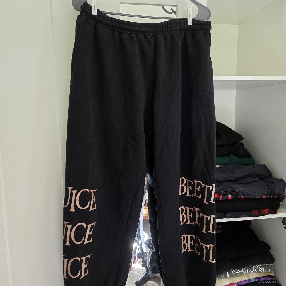 Black Beetle Juice Graphic Joggers